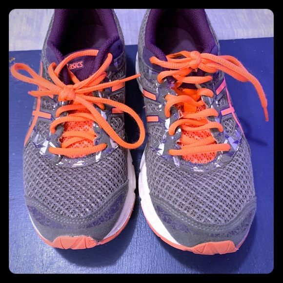 womens orange asics running shoes